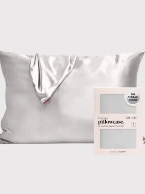 Kitsch Satin Standard Pillowcase in Silver BRAND NEW IN BOX